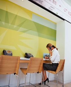Environmental branding Placemaking project Fidelity Investments case study AgencyBEL branding project Branded environment design Financial services branding Retail space design Gensler collaboration Customer experience design Innovative office design