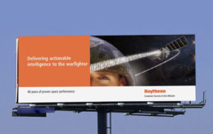 Collateral System: Designed a new collateral system with a consistent style and appearance to visually represent Raytheon as a global leader in technology. Developed a grid structure as part of the brand style, reflecting Raytheon's precise, analytical, and no-nonsense approach. Ensured the grid structure provided a unifying framework across all levels of collateral and loosely connected to the advertising template.