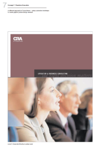 Charles River Associates (CRA), a renowned economic and business consulting firm, approached Agency BEL to develop a comprehensive collateral system that would streamline their marketing communications and enhance their brand presence. The project involved creating a series of brochures, presentation templates, and other marketing materials to better communicate CRA’s value proposition and expertise to their target audience.