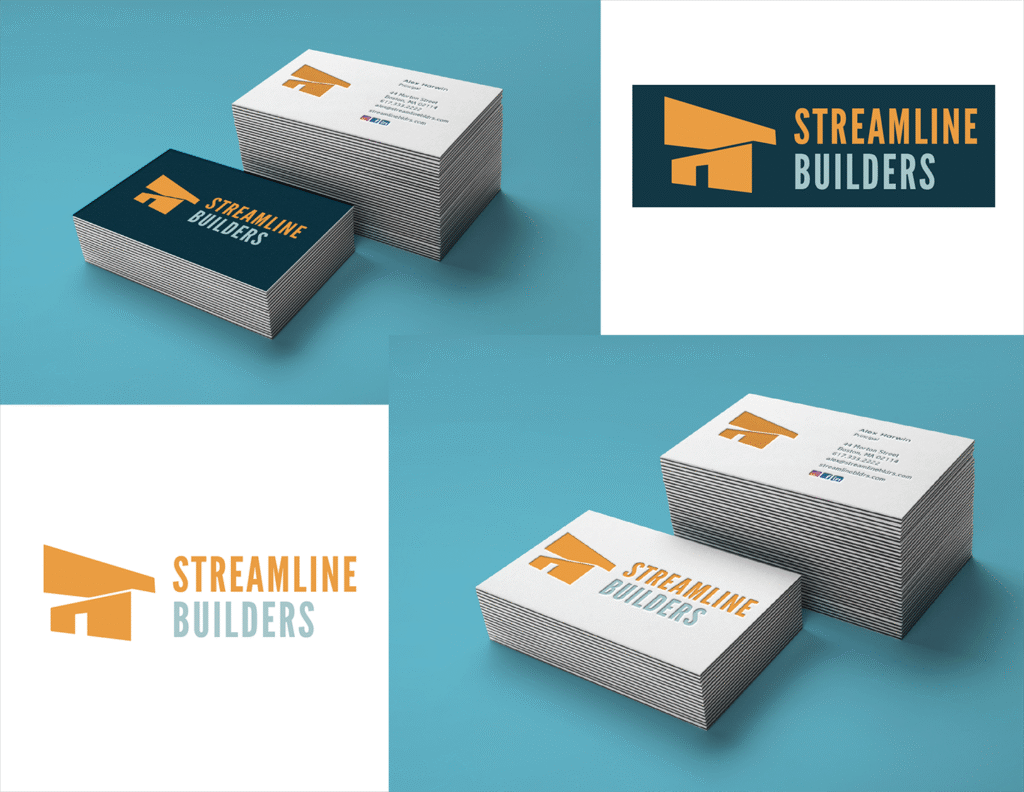 Streamline Builders Logo, business card